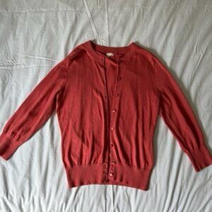 S Pink J. Crew Cotton Cardigan